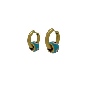 Nazar Boncuklu Boru Halka Küpe